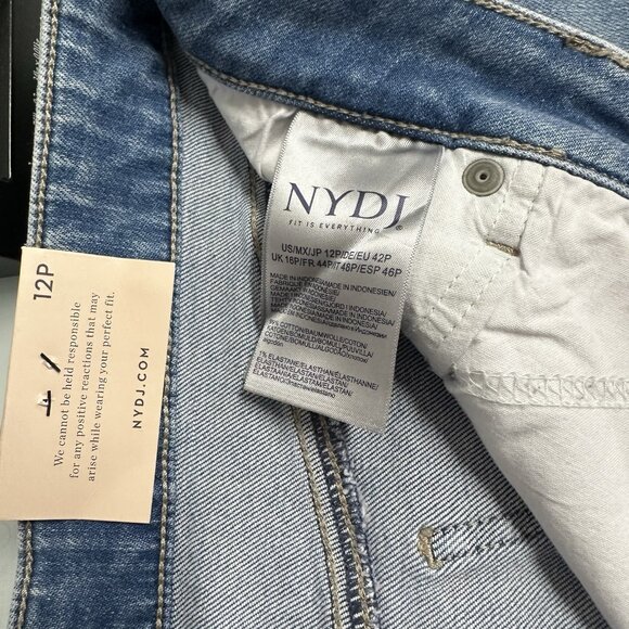 NYDJ Women's Size 12P Quinta 5 Pocket Stretch Denim Jean Skirt Just Above Knee - Picture 7 of 8